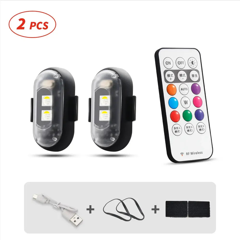 Universal Wireless Remote Control RGB LED Aircraft Strobe Lights