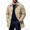 Button-Front Collared Coat