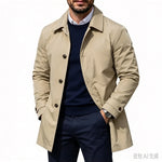Button-Front Collared Coat
