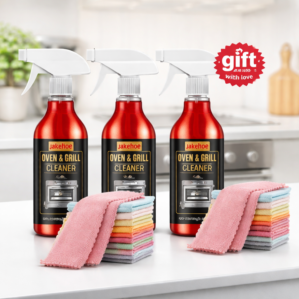 🧼 ✨ Oven & Grill Cleaner Spray – Dissolves Grease in 5 Mins, No Scrubbing & Eliminates Odors