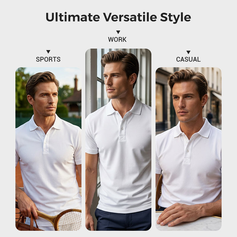 Men's Quick-Dry Short-Sleeve Lapel T-Shirt