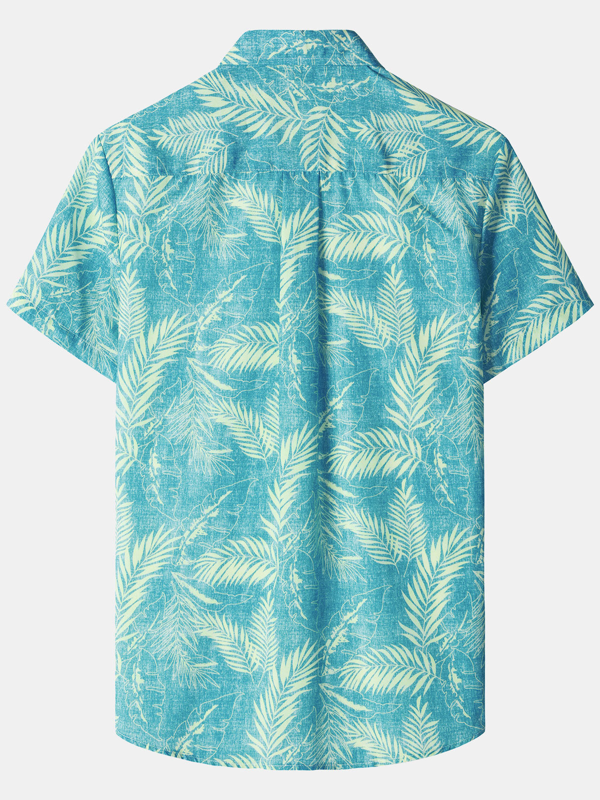 Men‘s Tropical Print Hawaiian Pocket Casual Short Sleeve Shirts