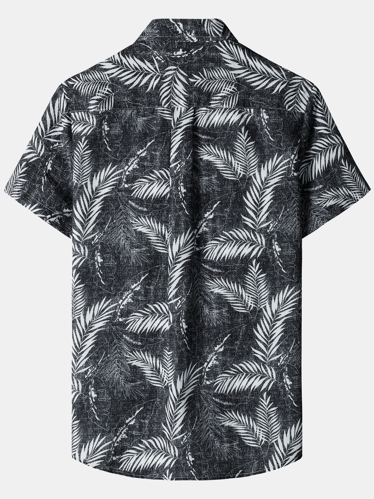 Men‘s Tropical Print Hawaiian Pocket Casual Short Sleeve Shirts