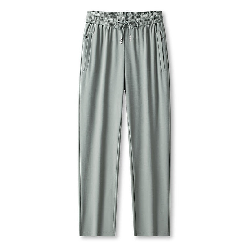 Ice Feel Quick-Dry Athletic Pants – Cooling Fabric, Loose Fit & Moisture-Wicking (M–4XL) 🌿👖