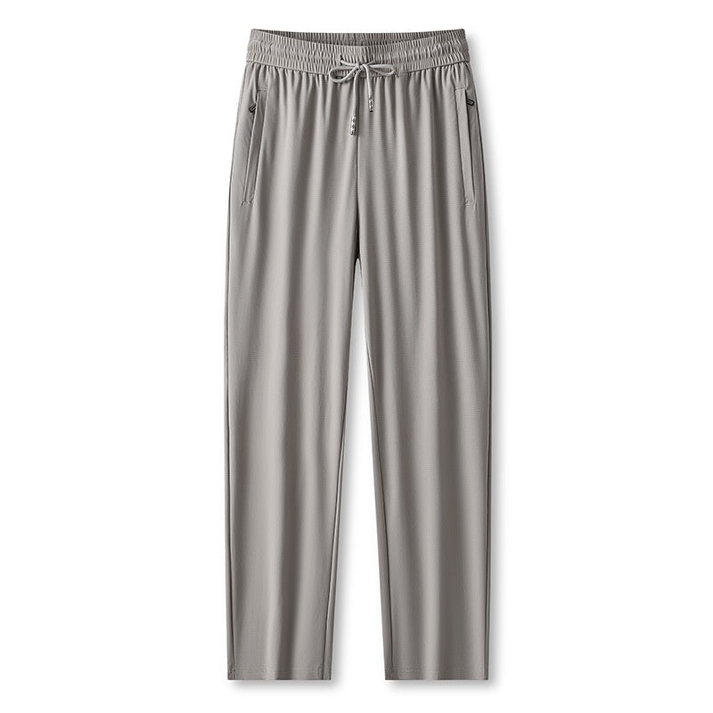 Ice Feel Quick-Dry Athletic Pants – Cooling Fabric, Loose Fit & Moisture-Wicking (M–4XL) 🌿👖