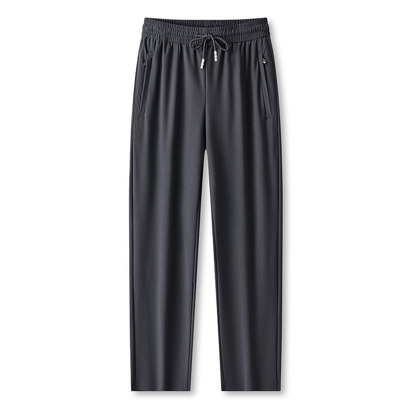 Ice Feel Quick-Dry Athletic Pants – Cooling Fabric, Loose Fit & Moisture-Wicking (M–4XL) 🌿👖