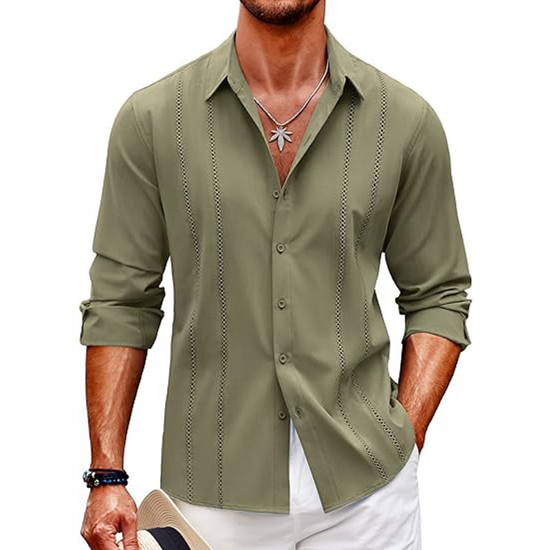 Men's single colour long sleeve top