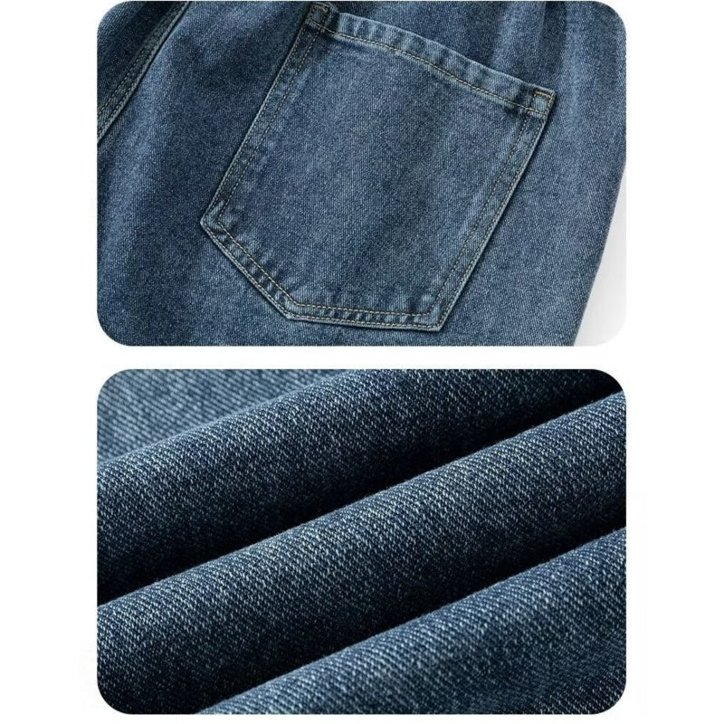 Men's Casual Loose Fit Wide Leg Jeans