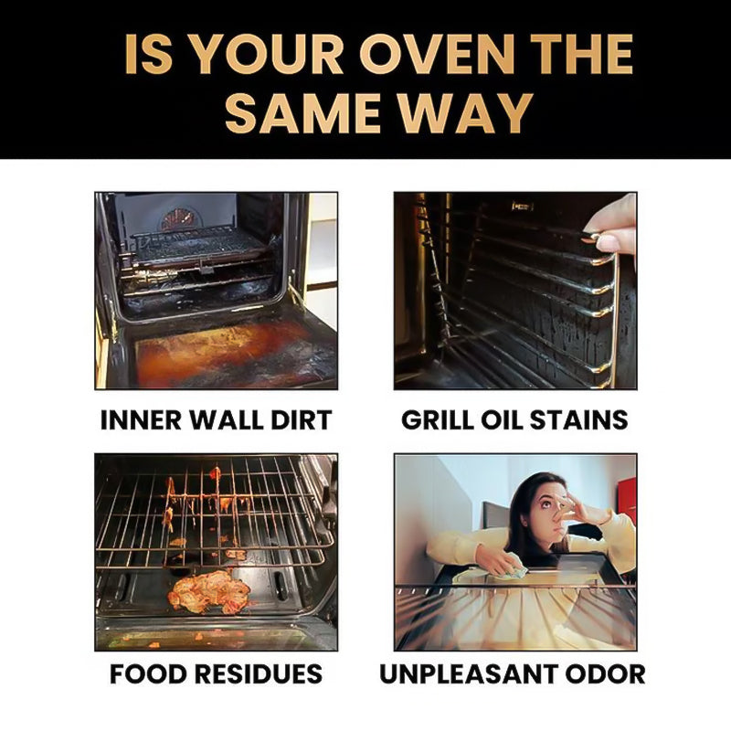 🧼 ✨ Oven & Grill Cleaner Spray – Dissolves Grease in 5 Mins, No Scrubbing & Eliminates Odors