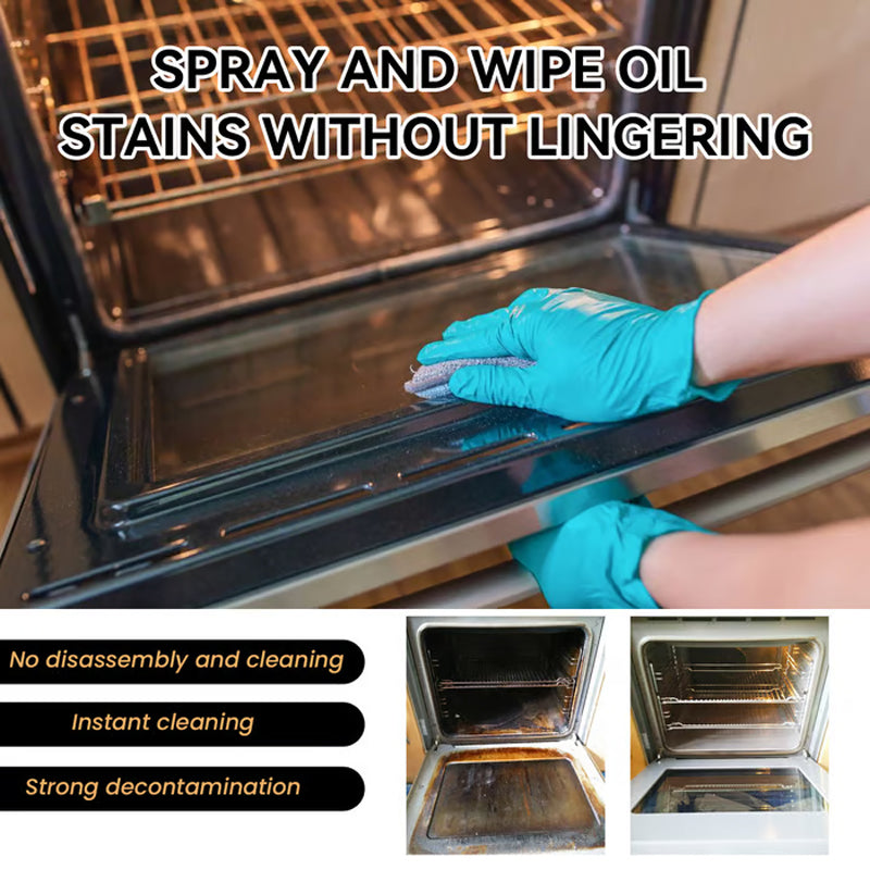 🧼 ✨ Oven & Grill Cleaner Spray – Dissolves Grease in 5 Mins, No Scrubbing & Eliminates Odors