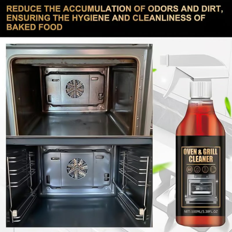 🧼 ✨ Oven & Grill Cleaner Spray – Dissolves Grease in 5 Mins, No Scrubbing & Eliminates Odors