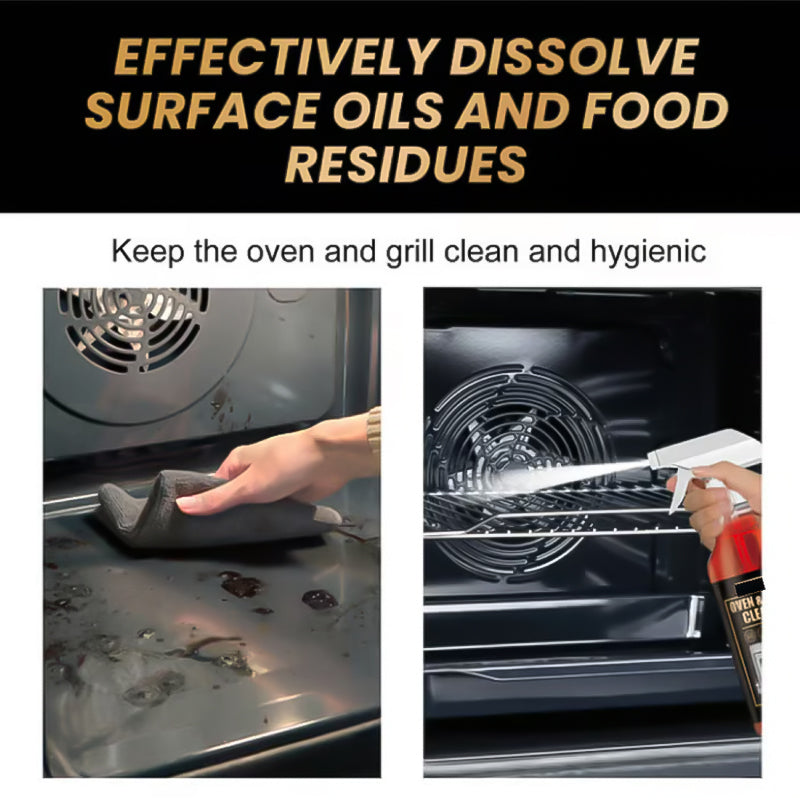 🧼 ✨ Oven & Grill Cleaner Spray – Dissolves Grease in 5 Mins, No Scrubbing & Eliminates Odors