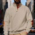 📢📢50%  OFF !! ⏰Men's Textured Jacquard Collared Sweatshirt