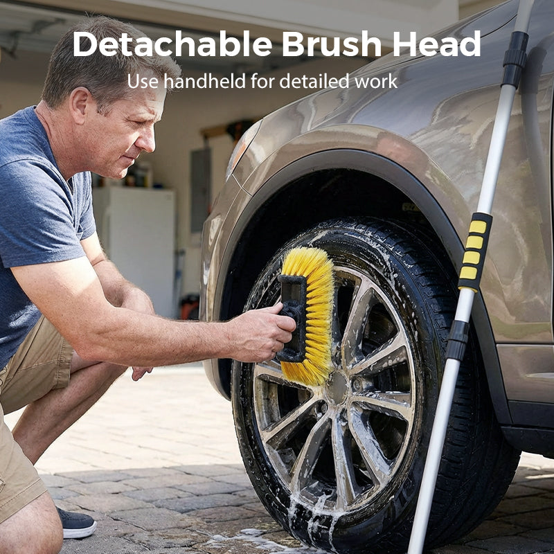 🚗 Clan Your Car Without Bending 60" Extendable Brush Reach Every Spot Fast No Scratches🧼💦