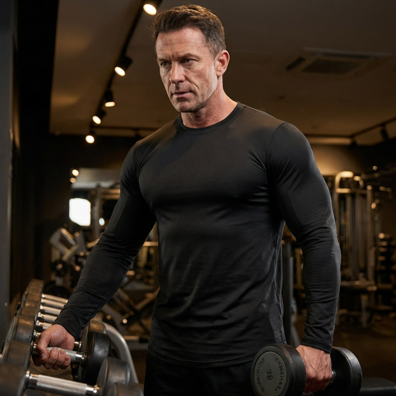 Men's Long Sleeve Quick-Dry Athletic Shirts