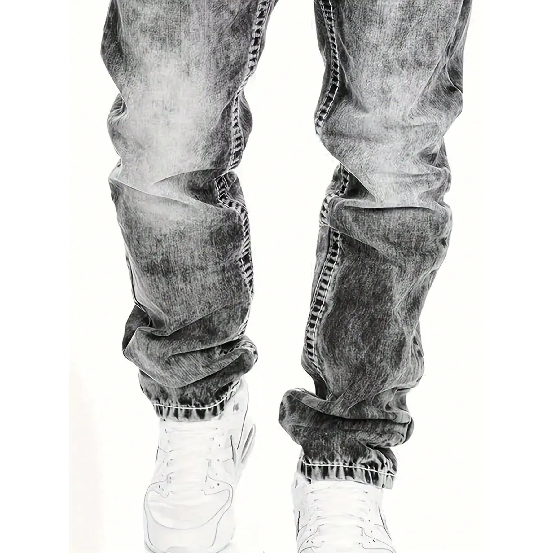 Men's Fashion Creative Stretch Denim Jeans,Minimalist Style Suitable For Summer, Emo Style— Free shipping for two pieces