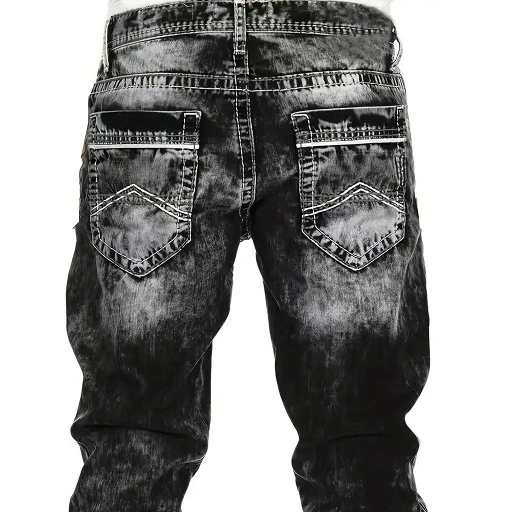 Men's Fashion Creative Stretch Denim Jeans,Minimalist Style Suitable For Summer, Emo Style— Free shipping for two pieces
