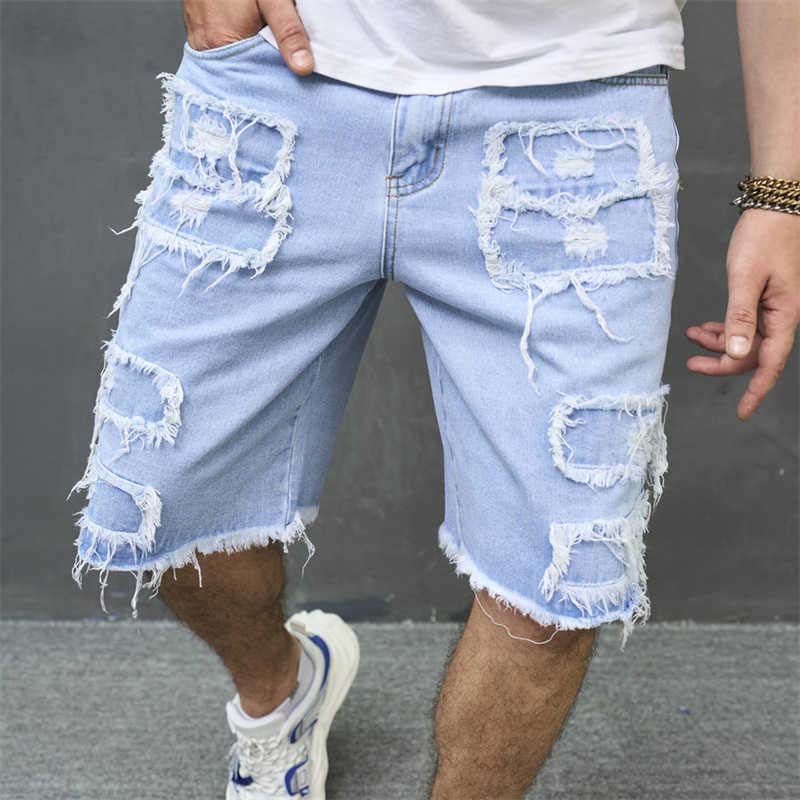 🩳 50% OFF NOW! 🌞 Men’s Ripped Denim Shorts – Casual Versatile Look, Comfortable Fit & Perfect for Summer 👕