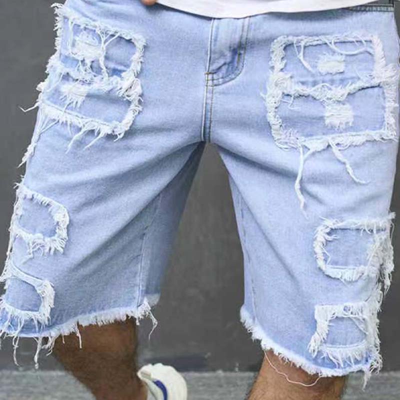 🩳 50% OFF NOW! 🌞 Men’s Ripped Denim Shorts – Casual Versatile Look, Comfortable Fit & Perfect for Summer 👕