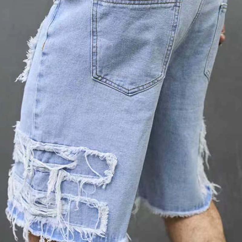 🩳 50% OFF NOW! 🌞 Men’s Ripped Denim Shorts – Casual Versatile Look, Comfortable Fit & Perfect for Summer 👕