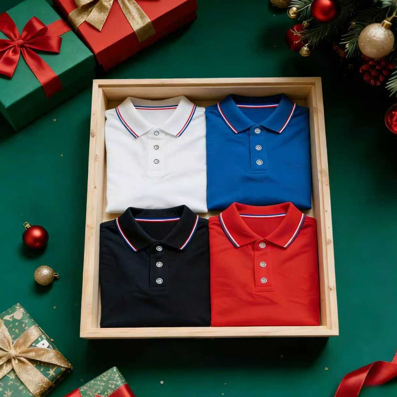 Men's Classic Short-Sleeve Collared Shirt Set