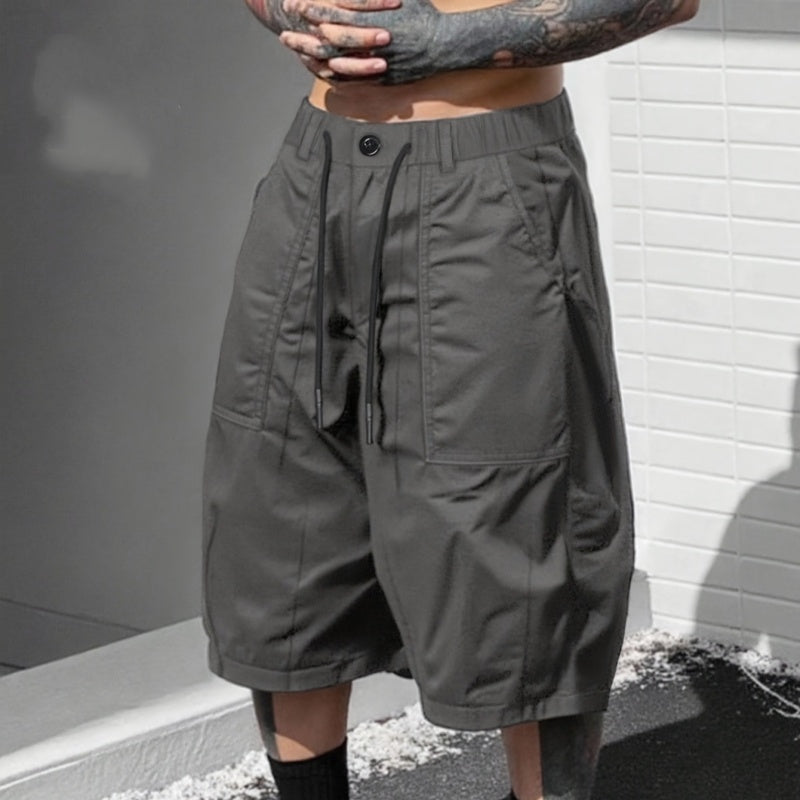 Men's Plus Size Casual Drawstring Capri Pants