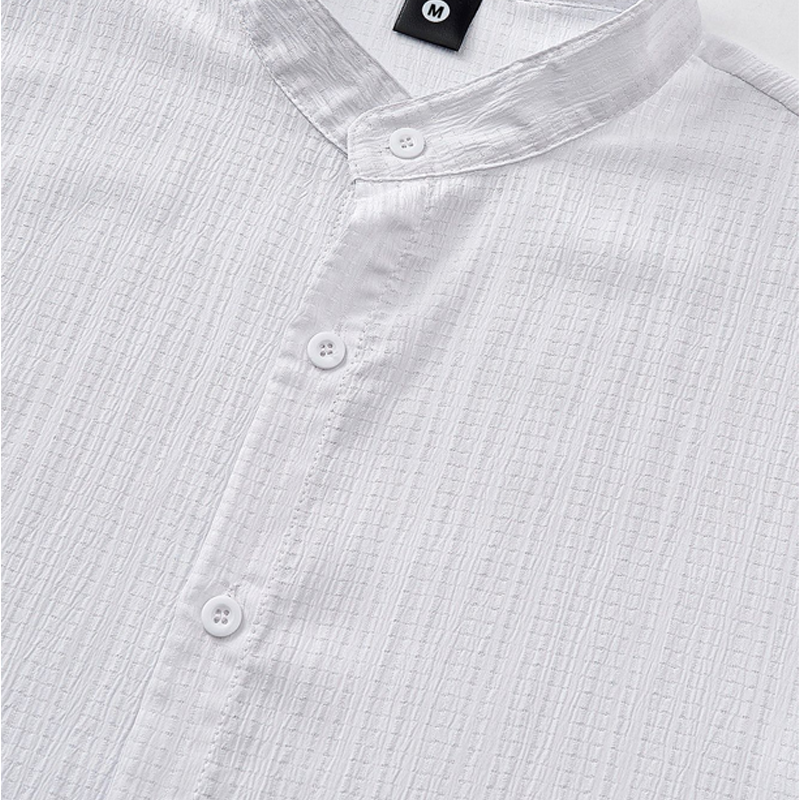 📢📢20% OFF !! ⏰ Men's Summer Stand Collar Short Sleeve Shirt – Breathable Material, Modern Fit & Ideal for Casual or Work 💼