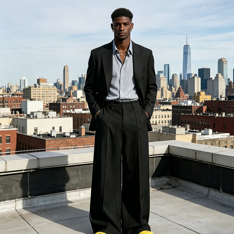 👖 LIMITED-TIME 50% OFF! 🍃 Men's Minimalist Wide-Leg Pants – Structured Seams, Premium Fabric, Versatile ✨