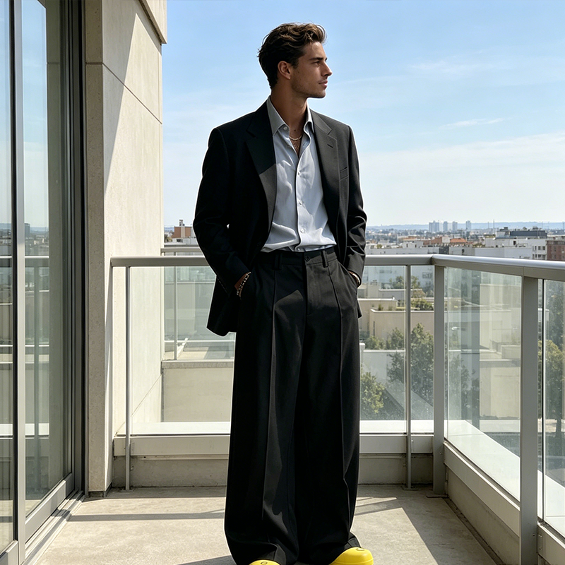 👖 LIMITED-TIME 50% OFF! 🍃 Men's Minimalist Wide-Leg Pants – Structured Seams, Premium Fabric, Versatile ✨