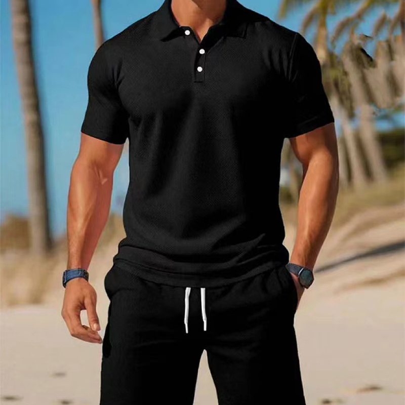 Men's Summer 2-Piece Polo & Shorts Set