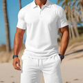 Men's Summer 2-Piece Polo & Shorts Set