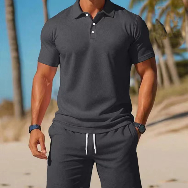 Men's Summer 2-Piece Polo & Shorts Set